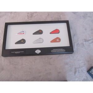 Harley-Davidson Tank Collection Framed Shadowbox Wall Art 6 Mini Replicas 19x9.5